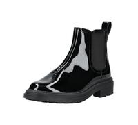 Stiefelette CLARKS "Clarks Stiefelette Leder/Textil", Damen, Gr. 39,5, schwarz lack, Leder, Textil, Schuhe Stiefelette (95368763-39,5) schwarz lack