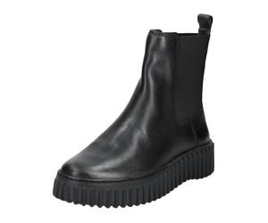 Stiefelette CLARKS "Clarks Stiefelette Leder/Textil", Damen, Gr. 41,5, schwarz, Leder, Textil, Schuhe Stiefelette (65038716-41,5) schwarz