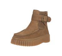 Stiefelette CLARKS "Clarks Stiefelette Nubukleder/Textil", Damen, Gr. 39,5, braun (nuss), Nubukleder, Textil, Schuhe Stiefelette (60489162-39,5) nuss