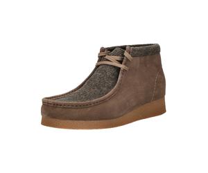Stiefelette CLARKS "Clarks Stiefelette Veloursleder", Herren, Gr. 42, braun, Veloursleder, Schuhe Stiefelette (74155462-42) braun