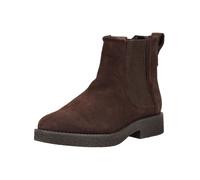 Stiefelette CLARKS "Clarks Stiefelette Veloursleder/Textil", Damen, Gr. 39, dunkelbraun, Textil, Veloursleder, Schuhe Stiefelette (48031507-39) dunkelbraun