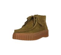 Stiefelette CLARKS "Torhill Moss", Damen, Gr. 36, grün, Leder, Schuhe Stiefelette, mit gerippter Außensohle (64071202-36) grün