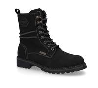 Stiefelette DOCKERS BY GERLI, Damen, Gr. 38, schwarz, Velourslederimitat, Schuhe Stiefelette, Schnürboots mit modischer Schnürung (14538766-38) schwarz