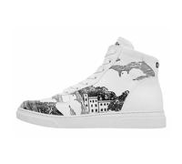 Stiefelette DOGO "Ace Boots Trust Me Buddy Damen High Sneaker, Ace Boots Trust Me", Damen, Gr. 37, Normalschaft, weiß, Lederimitat, Schuhe Stiefelette, Handgefertigt (95794313-37) weiß
