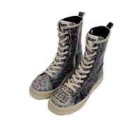 Stiefelette DOGO "Gisele Schnürstiefel Boots Promise You Damen Stiefeletten", Damen, Gr. 39, Normalschaft, schwarz, Lederimitat, Schuhe Stiefelette, Handgefertigt (60899135-39) schwarz