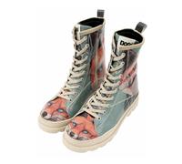 Stiefelette DOGO "Gisele Schnürstiefel Boots Red Fox Damen Stiefeletten", Damen, Gr. 39, Normalschaft, bunt (natur), Lederimitat, Schuhe Workerboots Schnürboots, Handgefertigt (63366411-39) natur