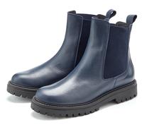 Stiefelette ELBSAND "Chelseaboots, Schlupfstiefel, Lederstiefelette, Sommerstiefelette", Damen, Gr. 37, marine, Obermaterial: 100% Rindsleder. Decksohle: 100% Synthetik. Futter: 100% Synthetik. Laufso