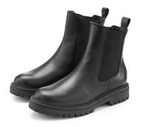 Stiefelette ELBSAND "Chelseaboots, Schlupfstiefel, Lederstiefelette, Herbststiefelette", Damen, Gr. 44, schwarz, Obermaterial: 100% Rindsleder. Decksohle: 100% Synthetik. Futter: 100% Synthetik. Laufs