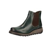 Stiefelette FLY LONDON "Fly London Stiefelette Leder", Damen, Gr. 38, grün (petrol), Leder, Schuhe Stiefelette (21089327-38) petrol