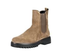 Stiefelette GABOR COMFORT "Gabor Comfort Stiefelette Veloursleder", Damen, Gr. 38, braun (braun, grau), Veloursleder, Schuhe Stiefelette (59099210-38) braun, grau