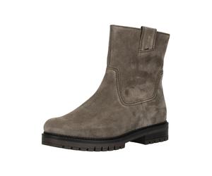 Stiefelette GABOR COMFORT "Gabor Comfort Stiefelette Veloursleder", Damen, Gr. 39, grau, Veloursleder, Schuhe Stiefelette (89261240-39) grau
