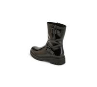 Bikerboots GABOR "FLORENZ", Damen, Gr. 42, schwarz, Lackleder, glänzend, modisch, Schuhe, Blockabsatz, Stiefelette mit einer Schafthöhe von 21 cm, G-Weite (73035528-42) schwarz