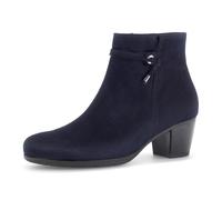 Stiefelette GABOR, Damen, Gr. 37, nachtblau, Ziegenveloursleder, unifarben, Schuhe Stiefelette, Blockabsatz, Ankleboots, mit komfortabler Best Fitting-Ausstattung (26848421-37) nachtblau