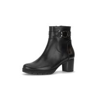 Stiefelette GABOR, Damen, Gr. 37, schwarz, Kalbsleder, unifarben, Schuhe Stiefelette, Blockabsatz, Ankleboots mit Zierschnalle (98315829-37) schwarz