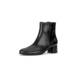 Stiefelette GABOR, Damen, Gr. 37, schwarz, Kalbsleder, unifarben, Schuhe Stiefelette, Blockabsatz, Ankleboots mit praktischem Reißverschluss, schmale Form (84012356-37) schwarz