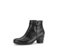 Stiefelette GABOR, Damen, Gr. 37, schwarz, Kalbsleder, unifarben, Schuhe Stiefelette, Trichterabsatz, Ankleboots mit modischem Zierriemchen (10387659-37) schwarz