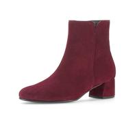 Stiefelette GABOR, Damen, Gr. 38, bordeaux, Ziegenveloursleder, unifarben, Schuhe Stiefelette, Blockabsatz, Businesschuh, Ankleboots mit seitlicher Ziernaht (21481440-38)