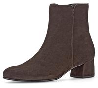Stiefelette GABOR, Damen, Gr. 38, braun (dunkelbraun), Ziegenveloursleder, unifarben, Schuhe Stiefelette, Blockabsatz, Businesschuh, Ankleboots mit Best Fitting-Ausstattung (20925014-38) dunkelbraun