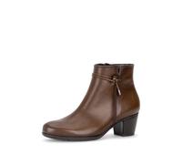 Stiefelette GABOR, Damen, Gr. 38, dunkelbraun, Kalbsleder, unifarben, Schuhe Stiefelette, Trichterabsatz, Ankleboots mit modischem Zierriemchen (77172109-38) dunkelbraun