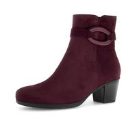 Stiefelette GABOR, Damen, Gr. 39, beere, Veloursleder, unifarben, Schuhe Stiefelette, Blockabsatz, Businessschuh in schmaler Form (32582440-39) beere