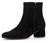 Stiefelette GABOR, Damen, Gr. 39, schwarz (schwarz 2), Ziegenveloursleder, unifarben, Schuhe Stiefelette, Blockabsatz, Businesschuh, Ankleboots mit Best Fitting-Ausstattung (83537648-39) schwarz 2