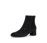 Stiefelette GABOR, Damen, Gr. 40,5, schwarz, Ziegenveloursleder, unifarben, Schuhe Stiefelette, Blockabsatz, Ankleboots mit praktischem Reißverschluss, schmale Form (65772743-40,5) schwarz