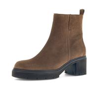 Stiefelette GABOR, Damen, Gr. 40, braun, Veloursleder, unifarben, Schuhe Stiefelette, Blockabsatz, Ankleboots, Businessboots mit dezenten Ziernähten (60121813-40) braun