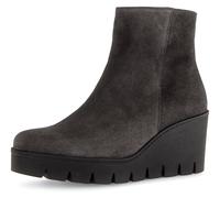 Stiefelette GABOR, Damen, Gr. 40, grau, Veloursleder, unifarben, Schuhe Stiefelette, Keilabsatz, Ankleboots, Komfortschuh mit Best Fitting-Ausstattung (25462538-40) grau