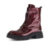 Stiefelette GABOR, Damen, Gr. 42, bordeaux, Lackleder, glänzend, Schuhe Stiefelette, Blockabsatz, Boots, mit Front-Reißverschluss (91668132-42) bordeaux