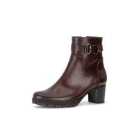 Stiefelette GABOR, Damen, Gr. 42, braun (bordeaux), Kalbsleder, unifarben, Schuhe Stiefelette, Blockabsatz, Ankleboots mit Zierschnalle, Topseller (20359009-42) bordeaux