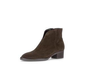 Stiefelette GABOR, Damen, Gr. 44, mocca, Veloursleder, unifarben, Schuhe Stiefelette, Blockabsatz, Ankleboots mit zeckmäßigem Innenreißverschluss (72381366-44) mocca