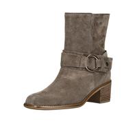 Stiefelette GABOR "Gabor Stiefelette Veloursleder", Damen, Gr. 41, braun (braun, grau), Veloursleder, casual, Schuhe (42502058-41) braun, grau