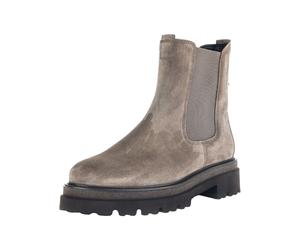 Stiefelette GABOR "Gabor Stiefelette Veloursleder/Textil", Damen, Gr. 37,5, braun (grau, braun), Textil, Veloursleder, Schuhe Stiefelette (88866404-37,5) grau, braun