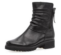 Stiefelette GABOR "Genua", Damen, Gr. 40, schwarz, Glattleder, unifarben, Schuhe Stiefelette, im slouchy Look, Weite G (50388517-40) schwarz