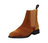 Stiefelette GANT "Gant Stiefelette Veloursleder/Textil", Damen, Gr. 37, braun (cognac), Textil, Veloursleder, Schuhe (75624560-37) cognac