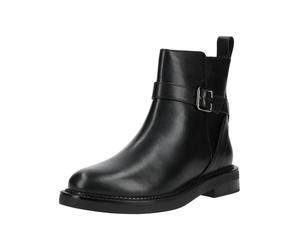 Stiefelette GEOX "Geox Stiefelette Glattleder", Damen, Gr. 39, schwarz, Glattleder, Schuhe Stiefelette (62106109-39) schwarz
