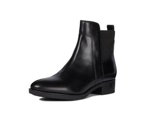 Stiefelette GEOX "Geox Stiefelette Leder/Textil", Damen, Gr. 37, schwarz, Leder, Textil, Schuhe Stiefelette (21076012-37) schwarz