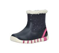 Stiefelette GEOX "Geox Stiefelette Lederimitat", Mädchen, Gr. 24, blau (navy, pink), Lederimitat, Schuhe (62416147-24) navy, pink