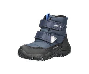 Stiefelette GEOX "Geox Stiefelette Lederimitat/Nylon", Mädchen, Gr. 24, blau (navy), Lederimitat, Textil, Schuhe Stiefelette (23735230-24) navy