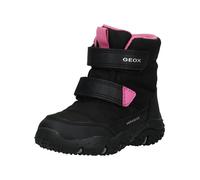Stiefelette GEOX "Geox Stiefelette Lederimitat/Textil", Damen, Gr. 27, schwarz (schwarz, pink), Lederimitat, Textil, Schuhe Stiefelette (85891303-27) schwarz, pink