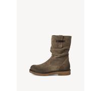 Stiefelette TAMARIS, Damen, Gr. 37, grün (mintgrün), Veloursleder, used, Schuhe Stiefelette, Blockabsatz, Kurzstiefel mit praktischem Innenreißverschluss (12499741-37) mintgrün