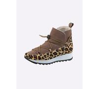 Stiefelette HEINE, Damen, Gr. 35, braun (braun, leo), Synthetik, Schuhe Stiefelette (13661417-35) braun, leo