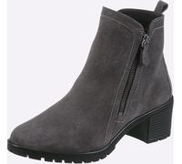 Stiefelette HEINE, Damen, Gr. 40, grau, Leder, Rindsleder, Veloursleder, Schuhe Stiefelette (99592655-40) grau