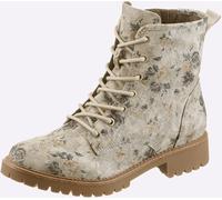 Stiefelette JANA, Damen, Gr. 37, beige (beige, geblümt), Synthetik, Schuhe Stiefelette (95141151-37) beige, geblümt