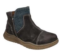 Stiefelette JOSEF SEIBEL "Amelie 08, titan-kombi", Damen, Gr. 37, grau (titan, kombi), Obermaterial: 80% Rindsleder Leather cow. 20% Textilmaterial TEXMAT., Schuhe Stiefelette (24798024-37) titan, kom