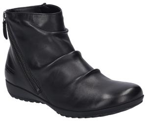 Stiefelette JOSEF SEIBEL "Naly 61", Damen, Gr. 43, schwarz, Leder, Schuhe Stiefelette, Reißverschluss Stiefel, Winterstiefelette mit kleinem Absatz (88671154-43) schwarz