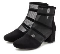 Stiefelette LASCANA "Ankle Boots, Stiefel", Damen, Gr. 36, schwarz, Obermaterial: 100% Textilmaterial. Decksohle: 100% Lederimitat. Futter: 100% Lederimitat. Laufsohle: 100% Synthetik, leicht transpar