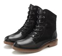 Stiefelette LASCANA "Boots", Damen, Gr. 36, schwarz, Obermaterial: 100% Rindsleder. Decksohle: 100% Schafsleder. Futter: 100% Schafsleder. Laufsohle: 100% Synthetik, unifarben, Schuhe Stiefelette, aus