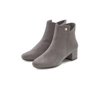 Stiefelette LASCANA, Damen, Gr. 37, grau (hellgrau), Obermaterial: 100% Textilmaterial. Decksohle: 100% Textilmaterial. Futter: 100% Textilmaterial. Laufsohle: 100% Synthetik, unifarben, Schuhe Stiefe