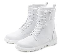 Schnürstiefelette LASCANA Gr. 37, weiß Damen Schuhe (51128761-37) weiß